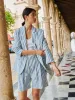 Nation LTD - Maja Short - Parisian Blue Stripe sold by Jessie Boutique