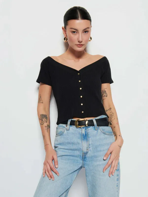 Nation LTD - Alessia Top - Jet Black sold by Jessie Boutique