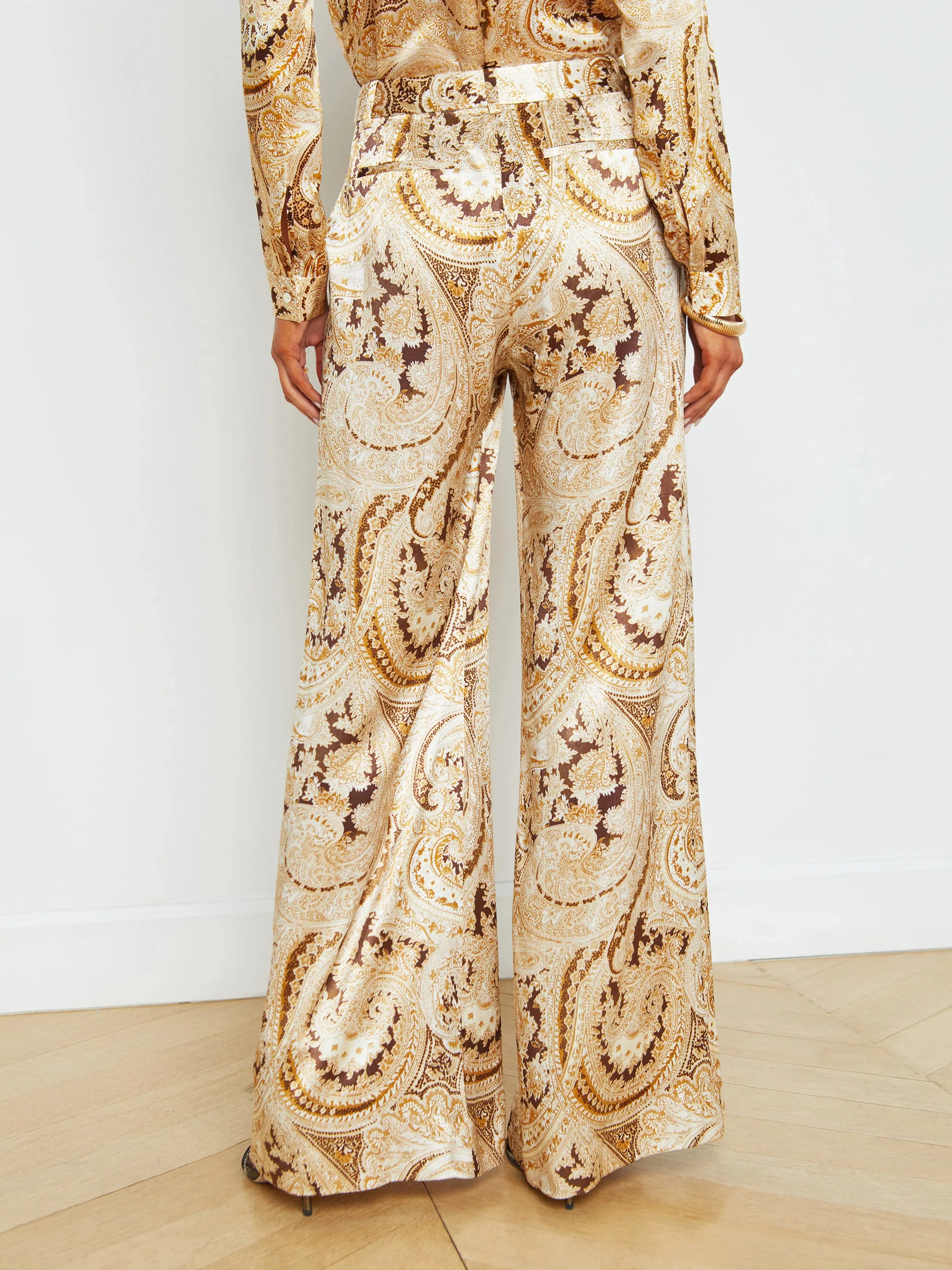 L’agence - Pilar Wide Leg Pant - Ivory Multi Boute Paisley sold by Jessie Boutique product image thumbnail 4