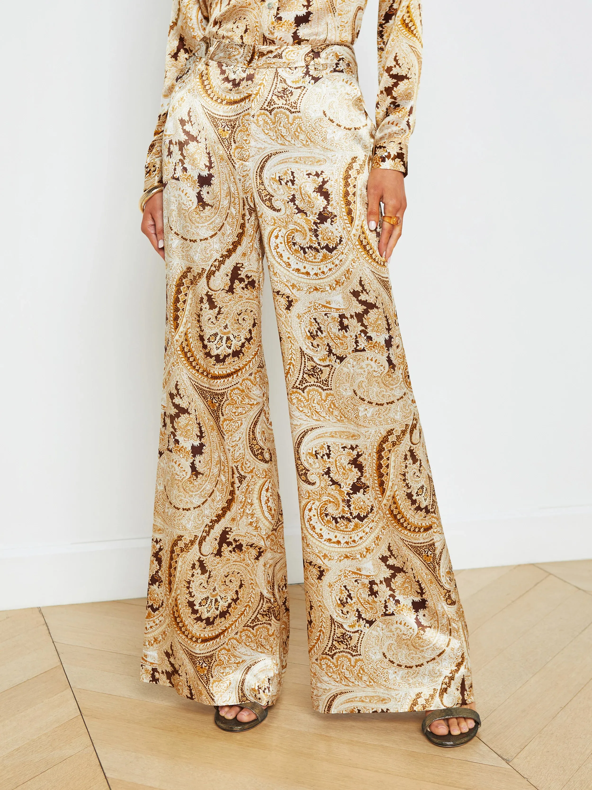 L’agence - Pilar Wide Leg Pant - Ivory Multi Boute Paisley sold by Jessie Boutique product image thumbnail 2