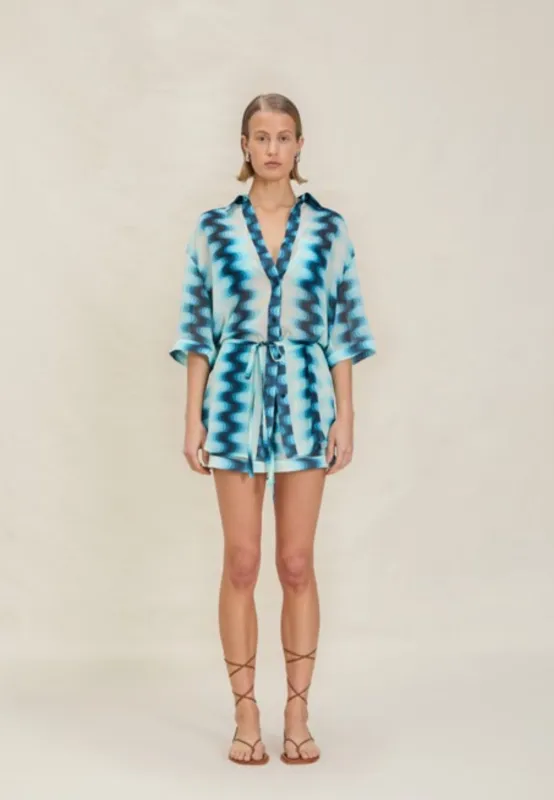 Devon Windsor - Gail Shorts - Aqua sold by Jessie Boutique