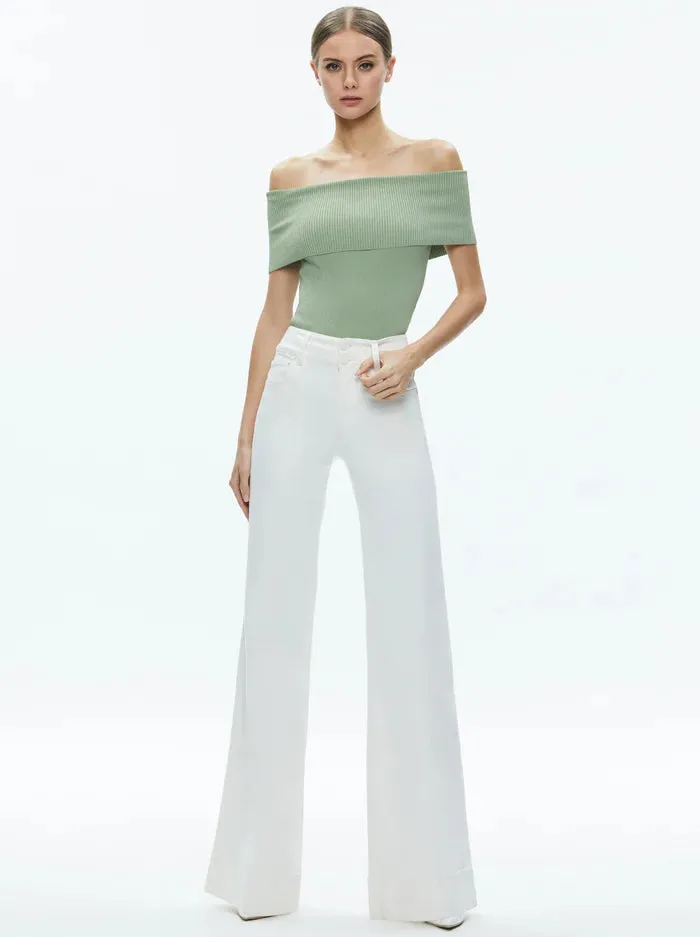 Alice + Olivia - Dolan Foldover Sleeveless Pullover - Sage sold by Jessie Boutique product image thumbnail 2