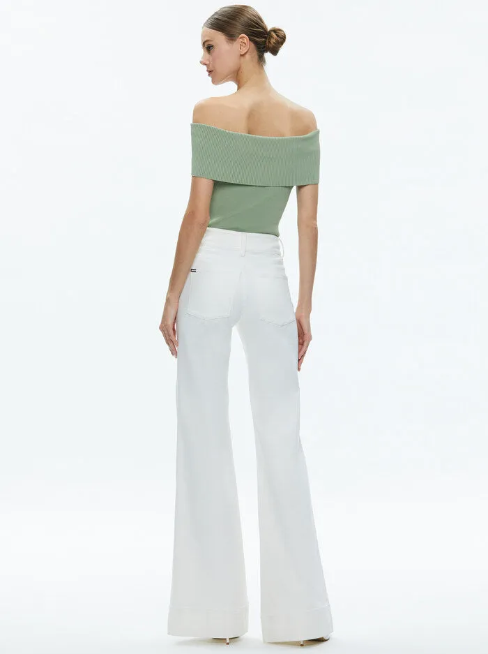 Alice + Olivia - Dolan Foldover Sleeveless Pullover - Sage sold by Jessie Boutique product image thumbnail 3