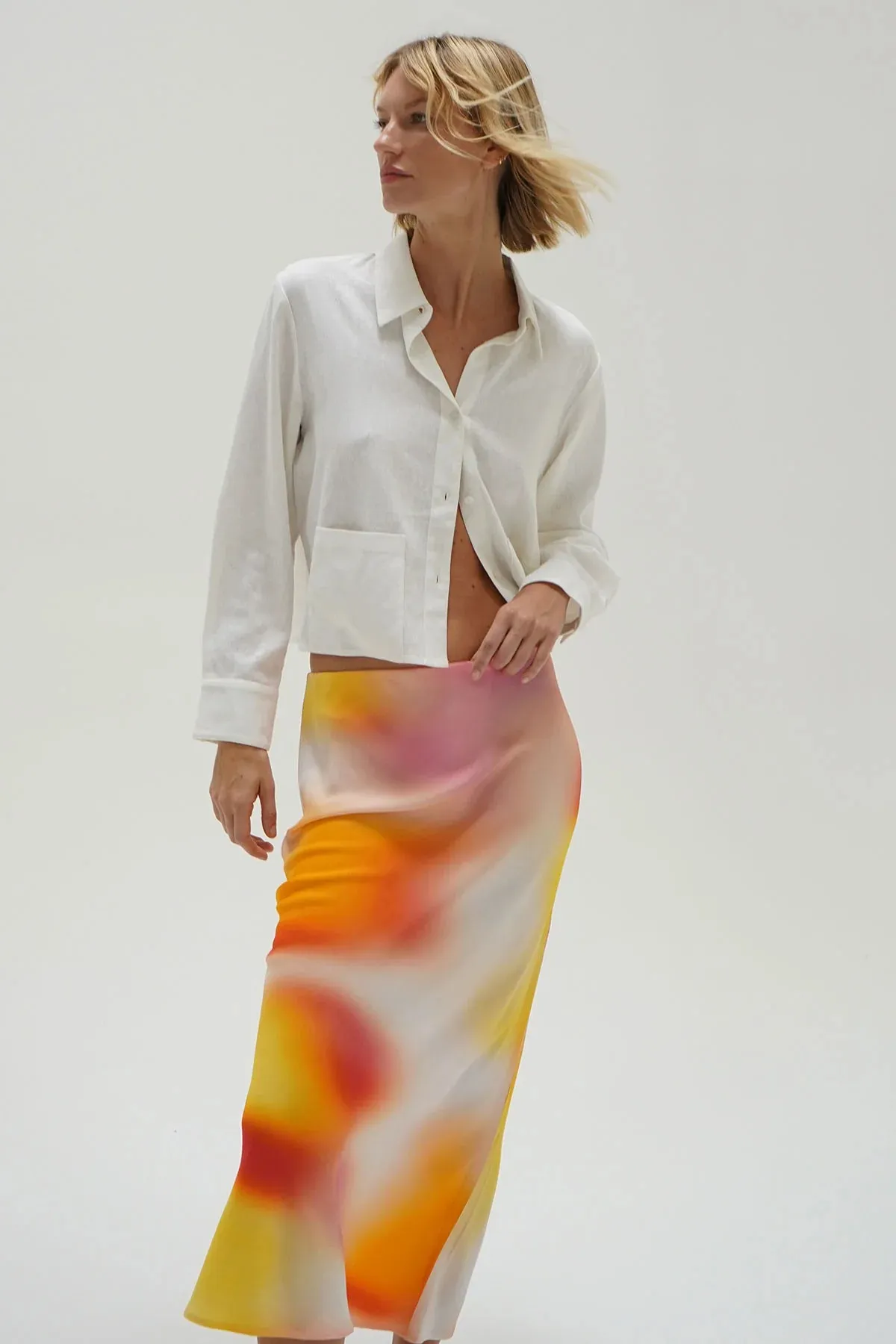 LNA - Rai Linen Button Up - White sold by Jessie Boutique product image thumbnail 2