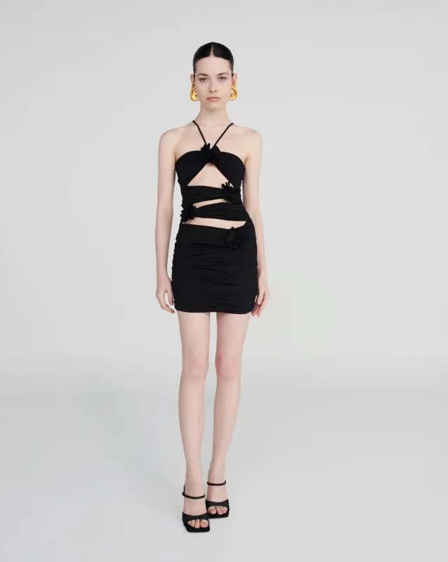 Maygel Coronel - Coari Mini Dress - Black made by Maygel Coronel