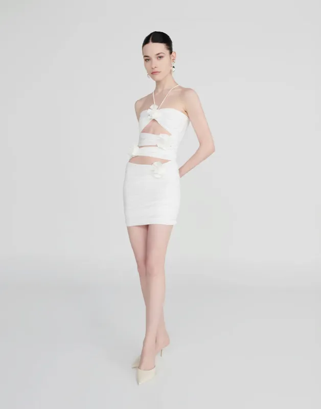 Maygel Coronel - Coari Mini Dress - White made by Maygel Coronel
