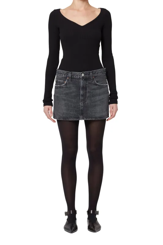 Agolde - Alek Mini Skirt - Ditch sold by Jessie Boutique