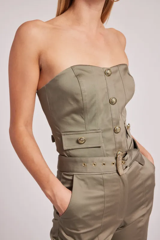 Generation Love - Susanna Gabardine Vestier - Olive sold by Jessie Boutique