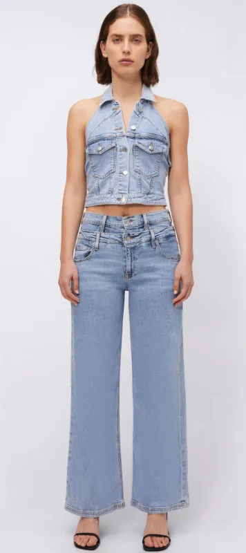 Simkhai - Lincoln Halter Top - Coastal sold by Jessie Boutique