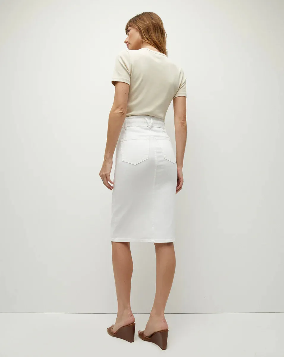 Veronica Beard - Nazia Denim Pencil Skirt - White sold by Jessie Boutique product image thumbnail 3