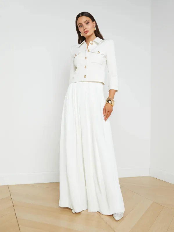 L’agence - Nova Pleated Pant - Ivory sold by Jessie Boutique