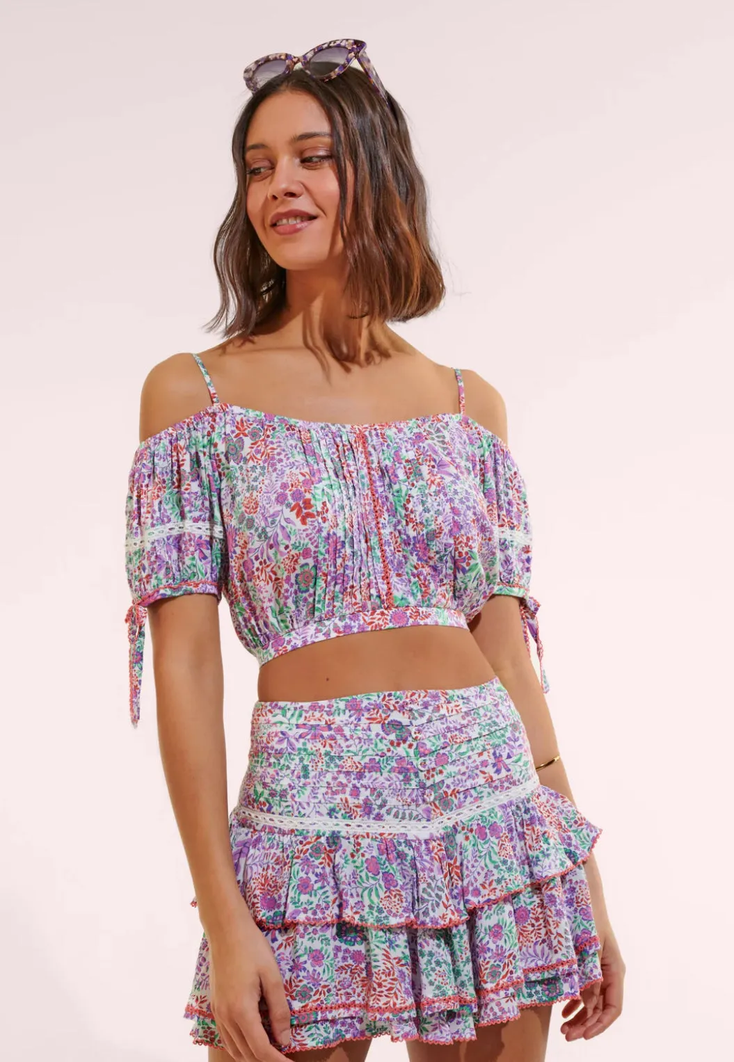 Poupette St. Barth - Top Bonny - White Lavender Nature sold by Jessie Boutique