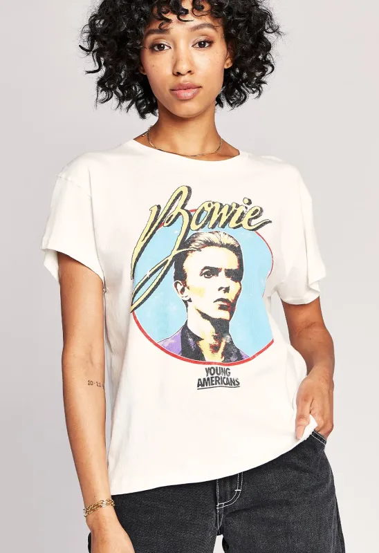Daydreamer - Bowie Young Americans Tour Tee - Vintage White sold by Jessie Boutique