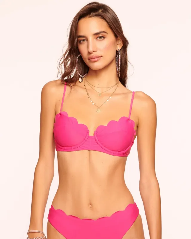 Ramy Brook - Leyla Scalloped Underwire Bra Top - Perfect Pink sold by Jessie Boutique