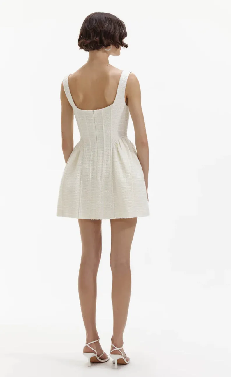 Self-portrait - Boucle Mini Dress - Cream sold by Jessie Boutique product image thumbnail 2