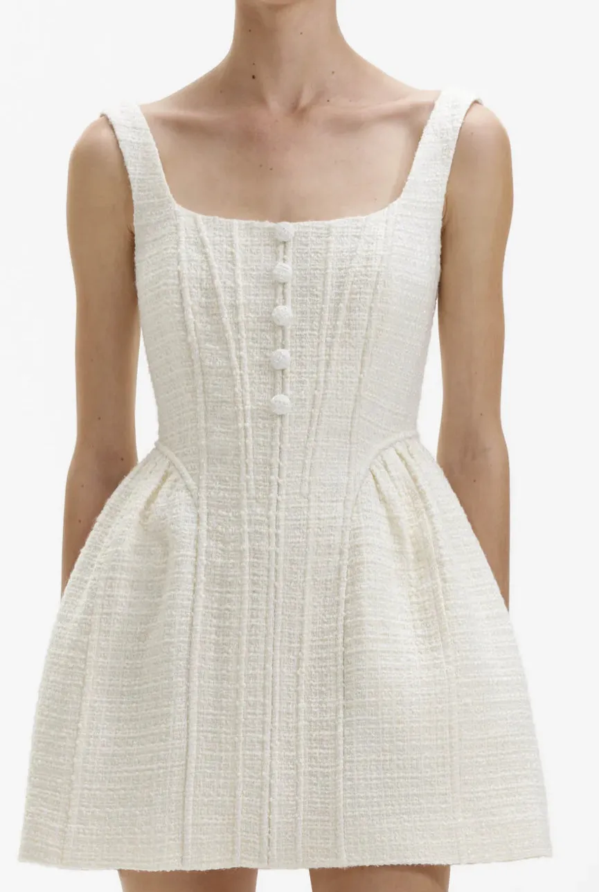 Self-portrait - Boucle Mini Dress - Cream sold by Jessie Boutique product image thumbnail 3