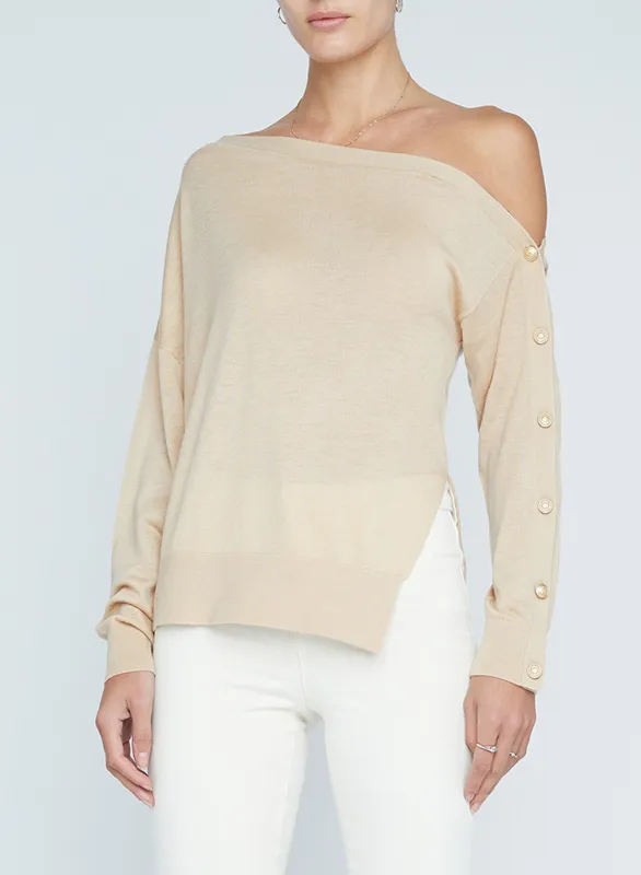 L’agence - Ledger Off Shoulder Top - Almond sold by Jessie Boutique