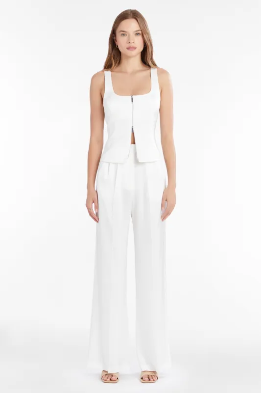 Amanda Uprichard - Jane Pants in Amalfi - Ivory sold by Jessie Boutique