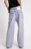 One Teaspoon - Cupid Blue Low Riders Waist Wide Leg Jean - Cupid Blue sold by Jessie Boutique