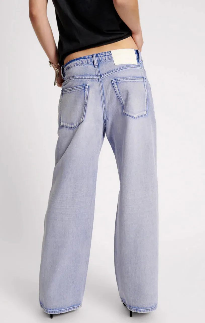 One Teaspoon - Cupid Blue Low Riders Waist Wide Leg Jean - Cupid Blue sold by Jessie Boutique product image thumbnail 4