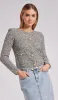 Generation Love - Diana Cardigan - Black Melange sold by Jessie Boutique