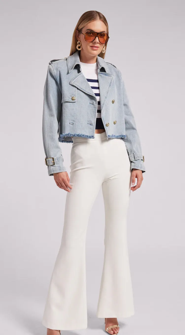 Generation Love - Camila Denim Trench Coat - Light Blue sold by Jessie Boutique product image thumbnail 3
