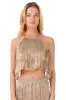 My Beachy Side - Meringue Hand Crochet Fringed Top - Bronze sold by Jessie Boutique