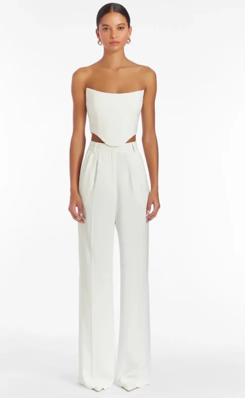 Amanda Uprichard - Jane Pants - Ivory sold by Jessie Boutique