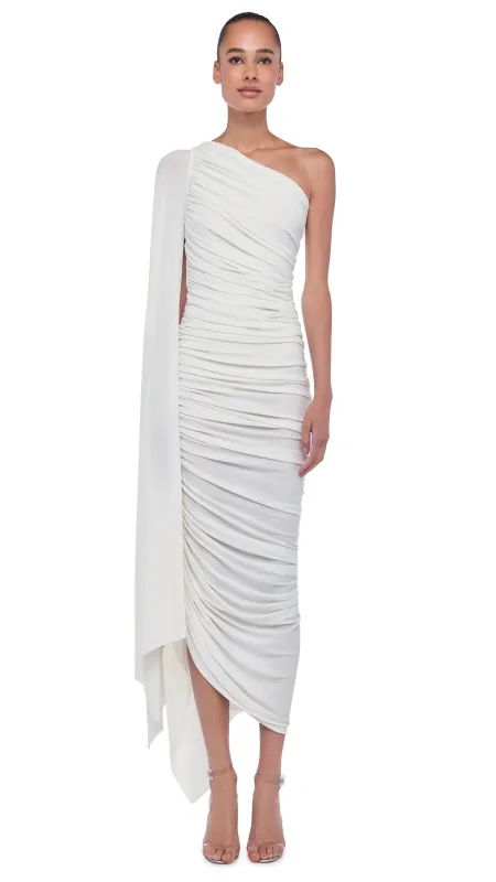 Norma Kamali - Diana Gown W/ Sleeve - Snow White sold by Jessie Boutique