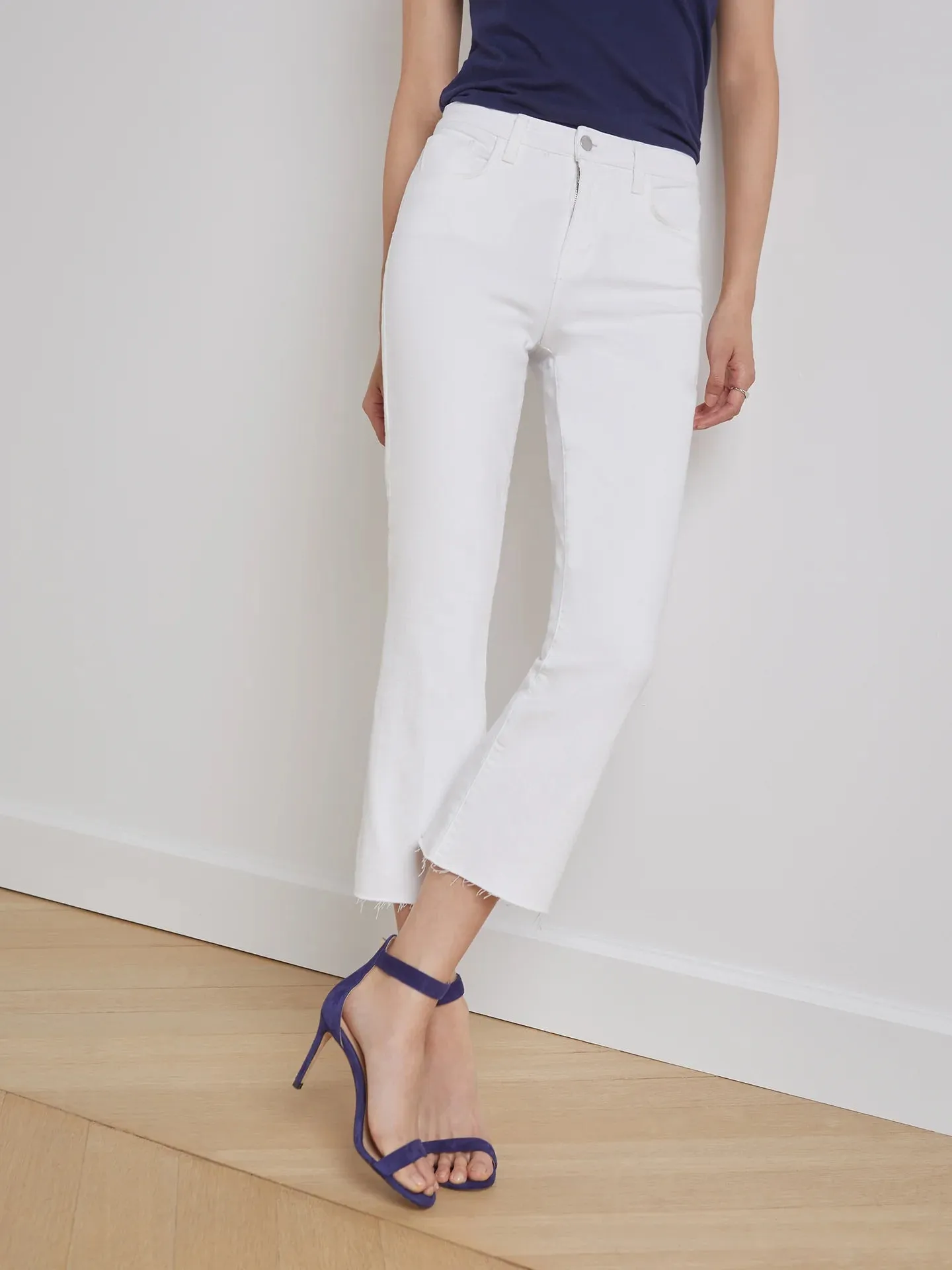 L’agence - Kendra Cropped Flare Jean - Blanc sold by Jessie Boutique product image thumbnail 2