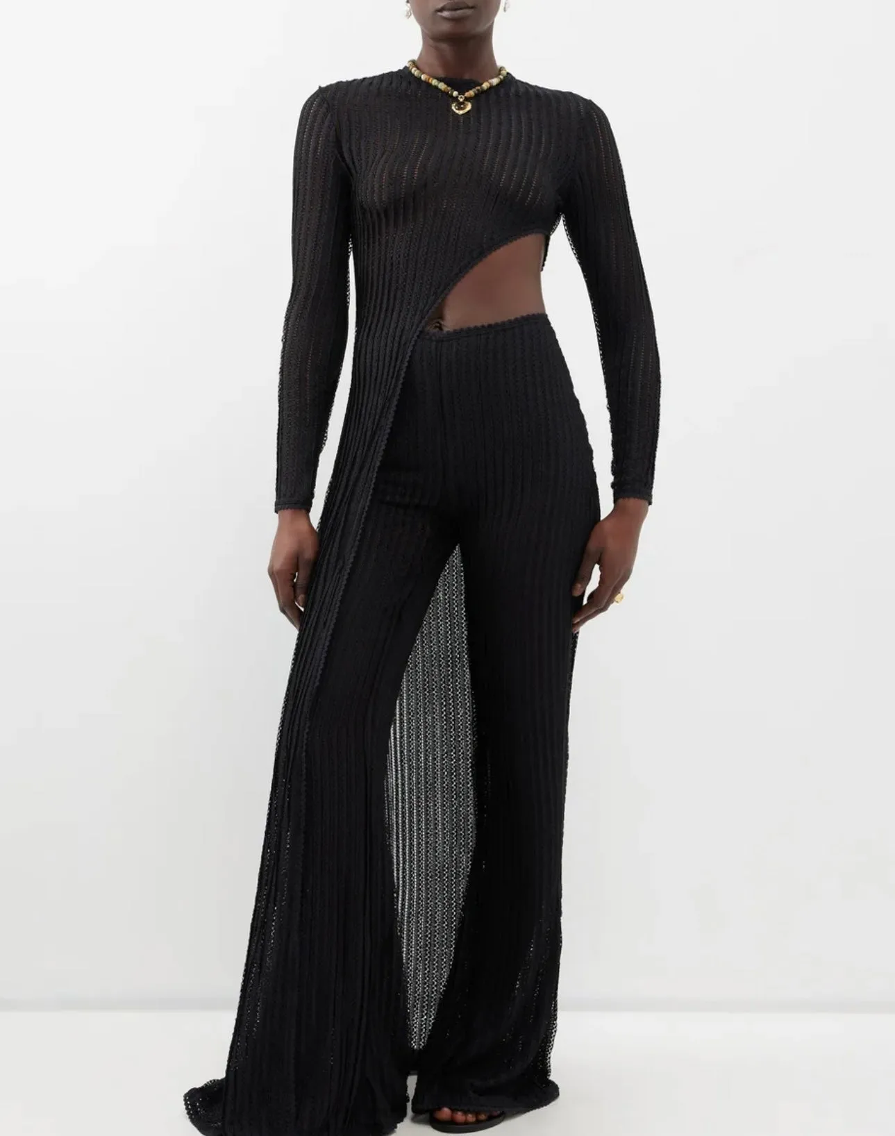 Charo Ruiz - Coverup Remay Top - Black Shamena sold by Jessie Boutique