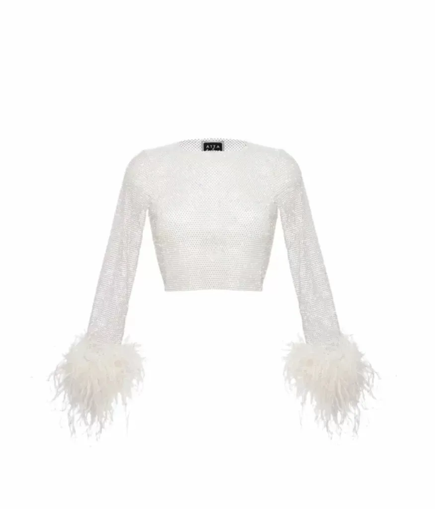 Santa Brands - Feathers Top - White sold by Jessie Boutique product image thumbnail 3