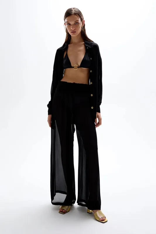 Cin Cin - Mission Shirred Pants - Black sold by Jessie Boutique