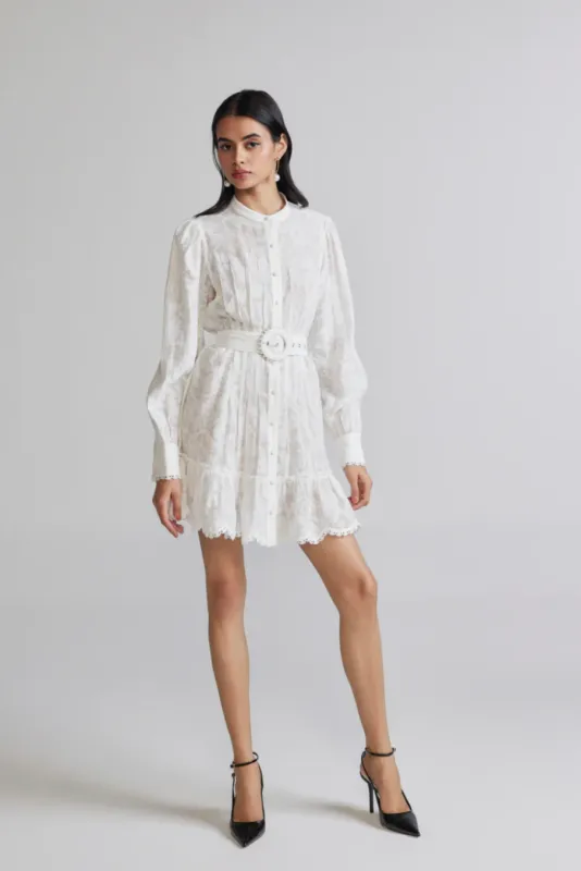 Hemant and Nandita - Ilara Mini Dress - White sold by Jessie Boutique