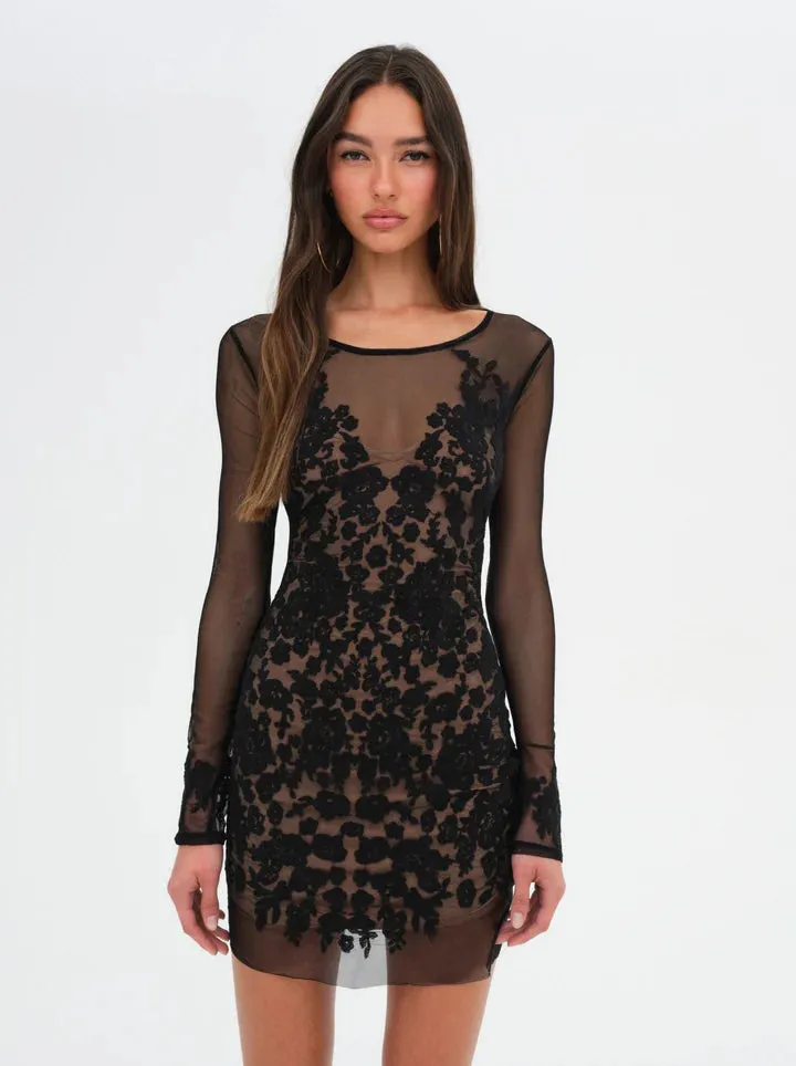 For Love & Lemons - Luau Mini Dress - Black sold by Jessie Boutique