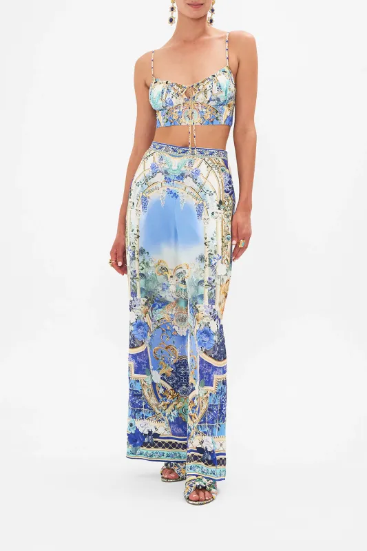 Camilla - Minimal Wide Leg Pant - View of Vesuvius sold by Jessie Boutique