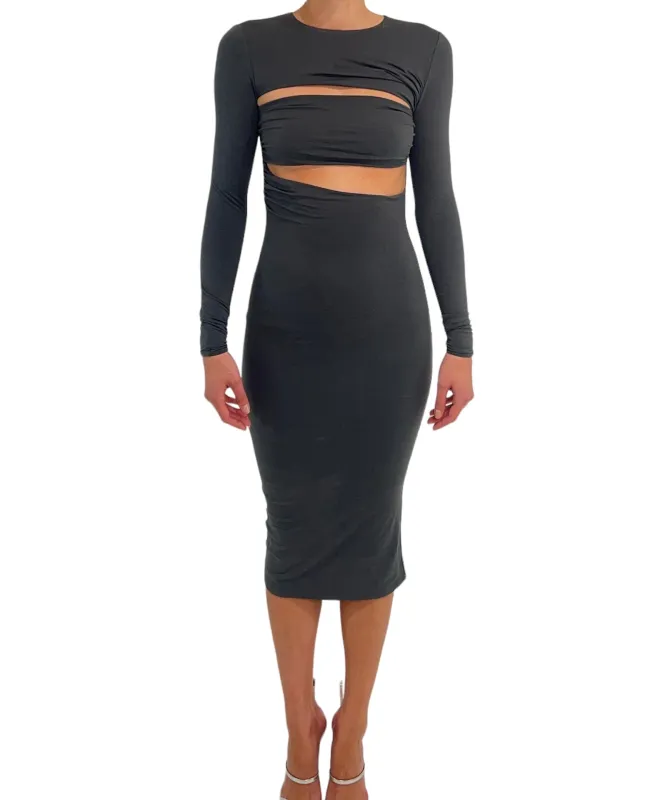 Ser.o.ya - Kepla Dress - Pewter sold by Jessie Boutique
