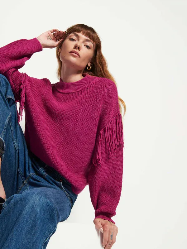 Nation LTD - Carine Sweater - Miss Magenta sold by Jessie Boutique product image thumbnail 2