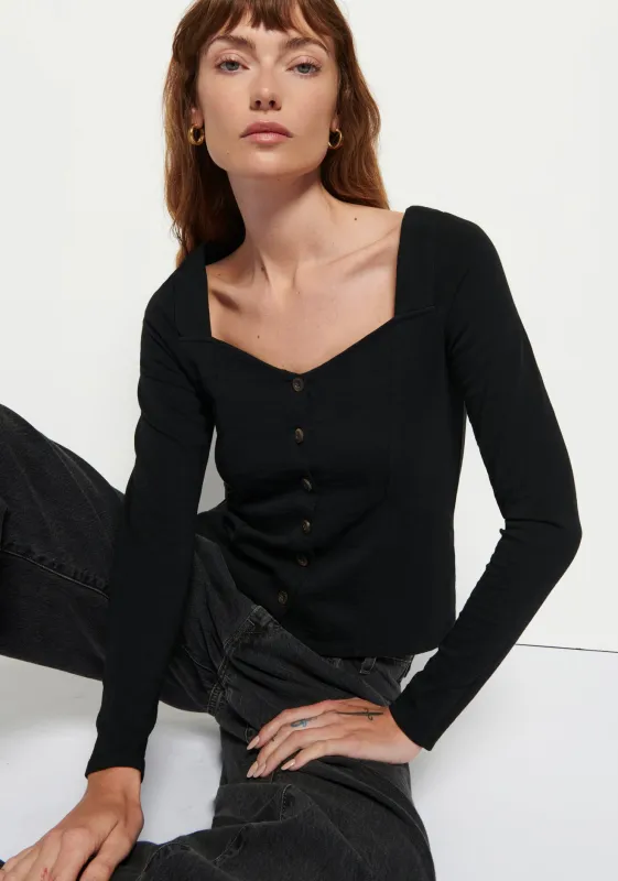 Nation LTD - Harper Top - Jet Black sold by Jessie Boutique