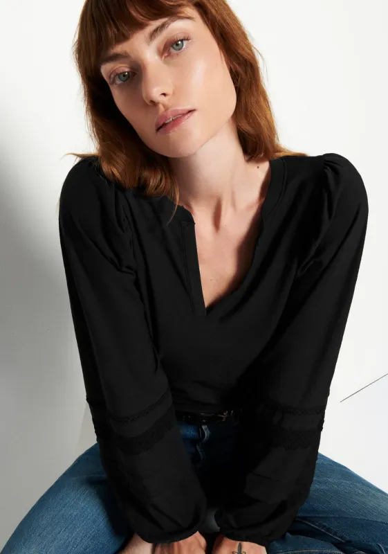 Nation LTD - Arden Long Sleeve - Jet Black sold by Jessie Boutique