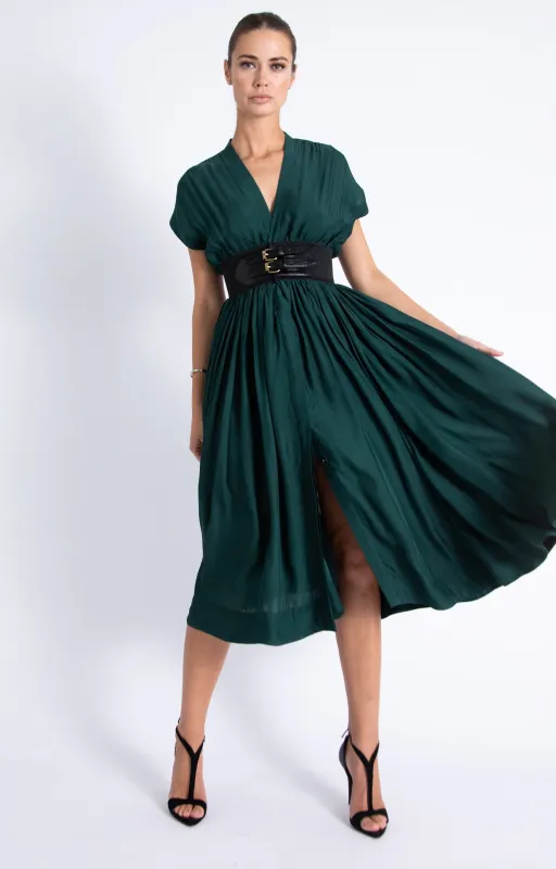 Karina Grimaldi - Briar Midi Dress - Green made by Karina Grimaldi