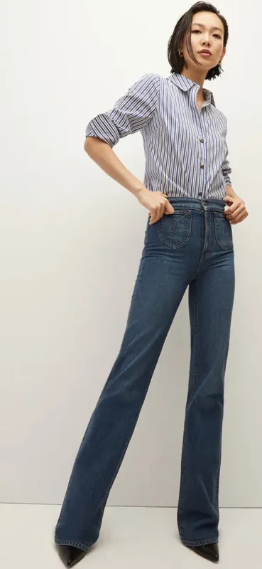 Veronica Beard - Crosbie Wide Leg Jean - Thriller sold by Jessie Boutique