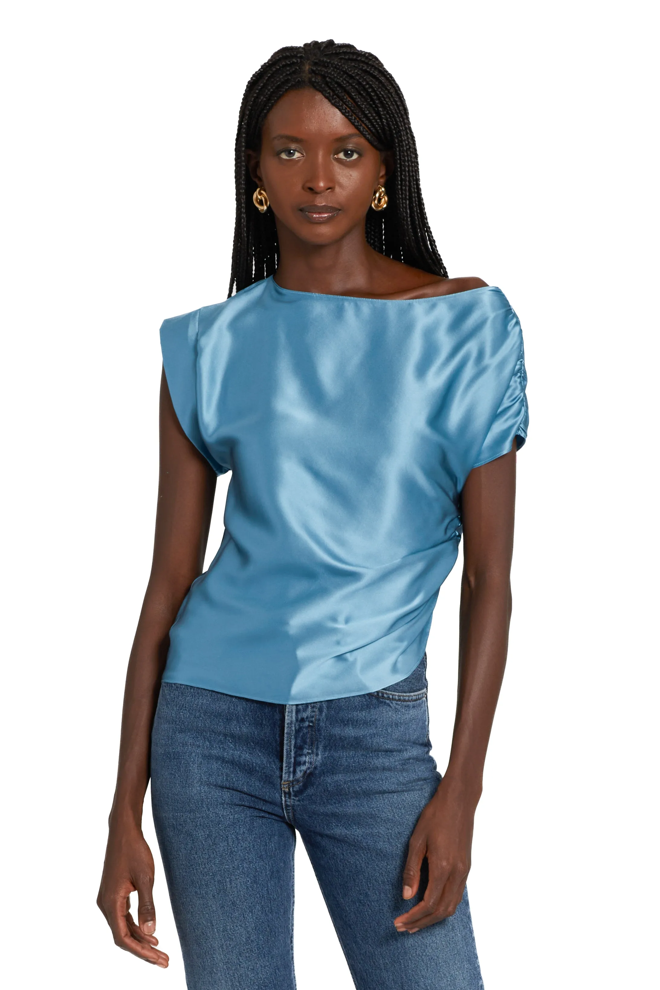 Amanda Uprichard - Elroy Silk Top - Tangier sold by Jessie Boutique product image thumbnail 3