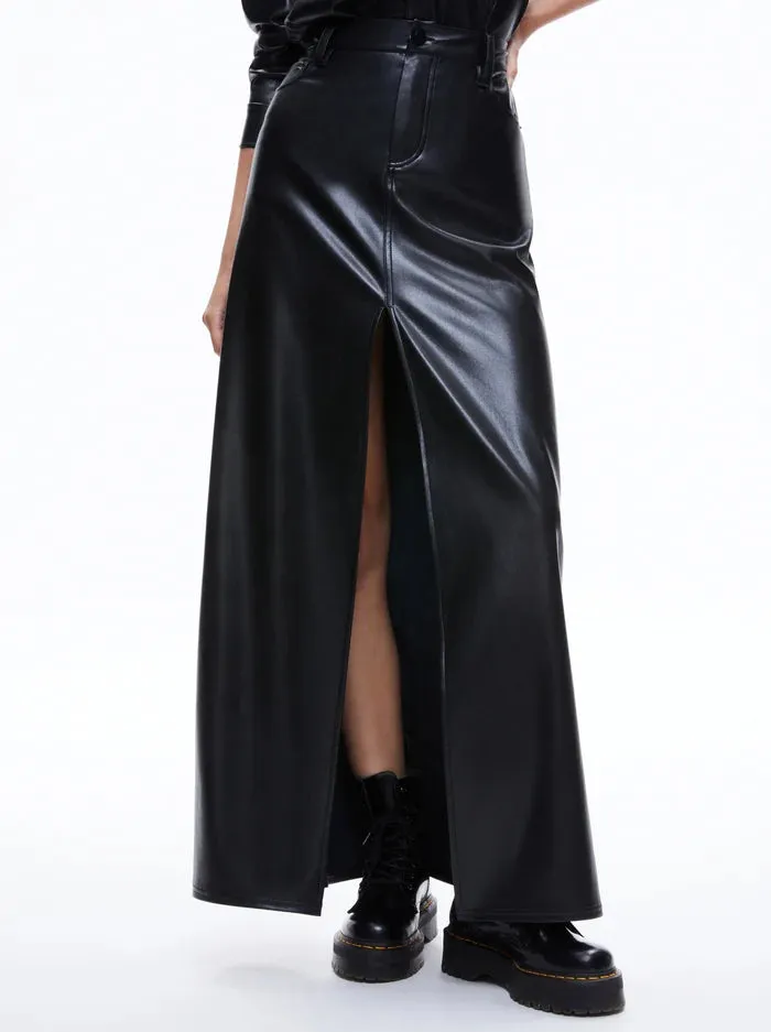 Alice + Olivia - Rye Vegan Leather High Rise Skirt - Black sold by Jessie Boutique product image thumbnail 2