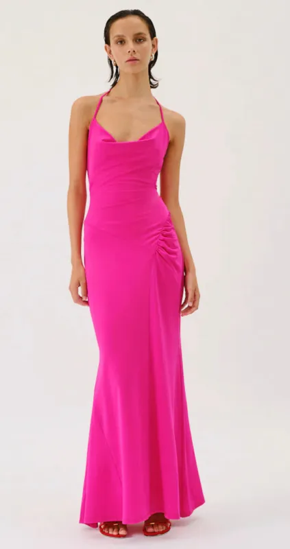 Suboo - Garnet Deep Cowl Maxi Dress - Pink sold by Jessie Boutique
