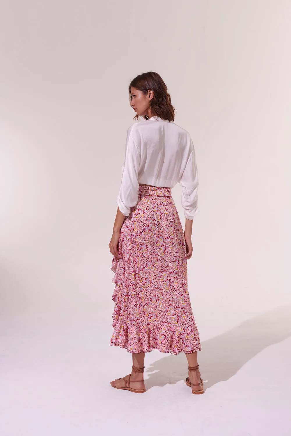 Poupette St Barth - Long Skirt Aude - Purple Mini Jonquille sold by Jessie Boutique product image thumbnail 2