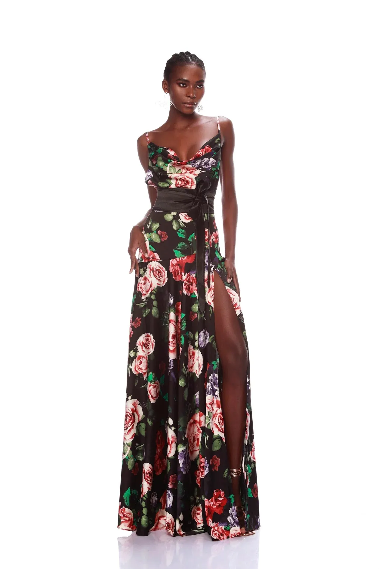 Bronx and Banco - Leo Rose Maxi Dress - Black Floral sold by Jessie Boutique product image thumbnail 2