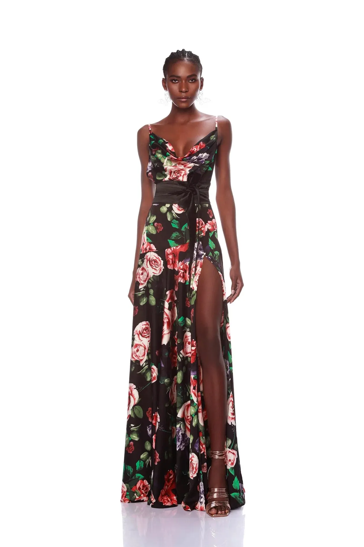 Bronx and Banco - Leo Rose Maxi Dress - Black Floral sold by Jessie Boutique