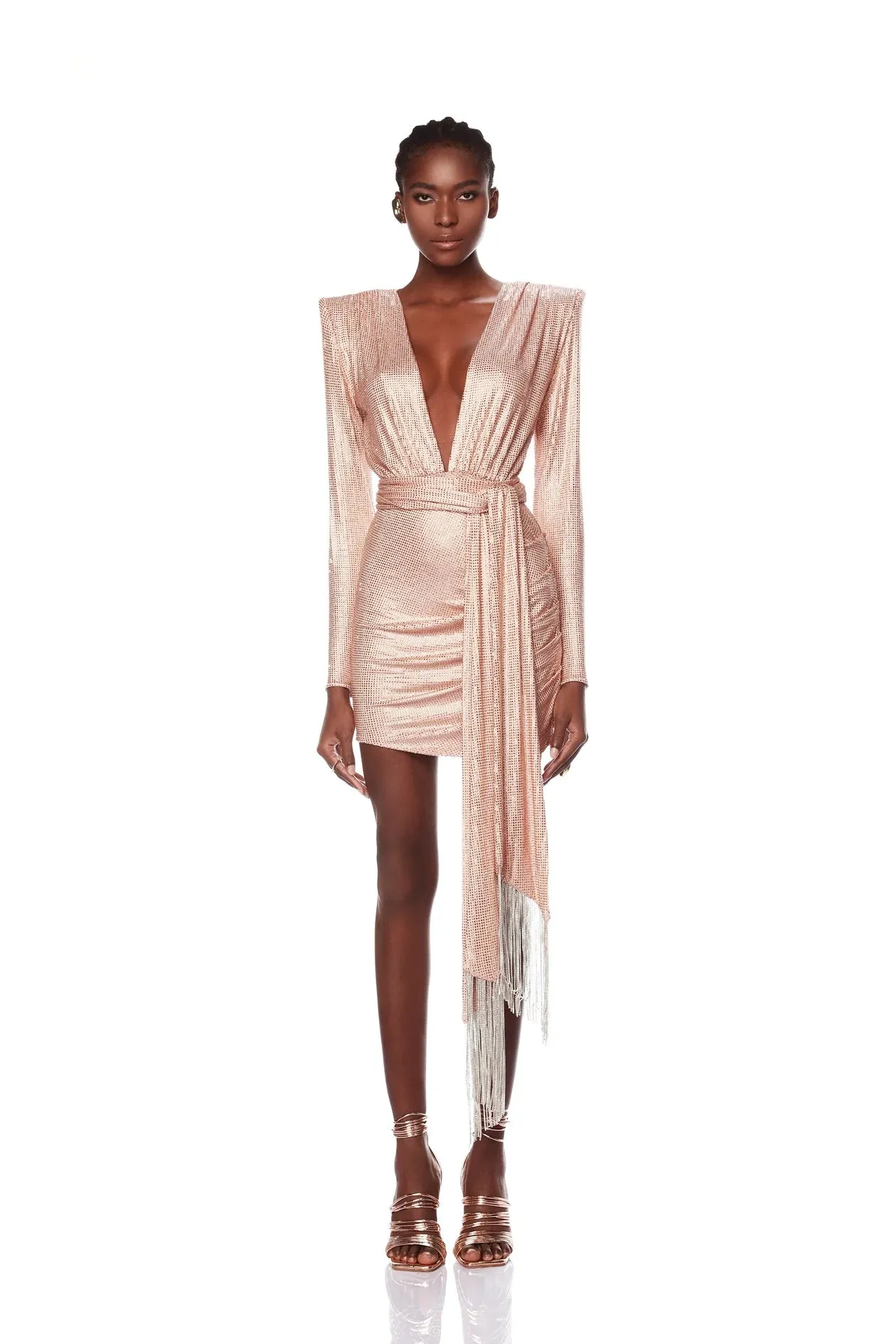 Bronx and Banco - Rihanna Starlight Nude Mini Dress - Nude sold by Jessie Boutique
