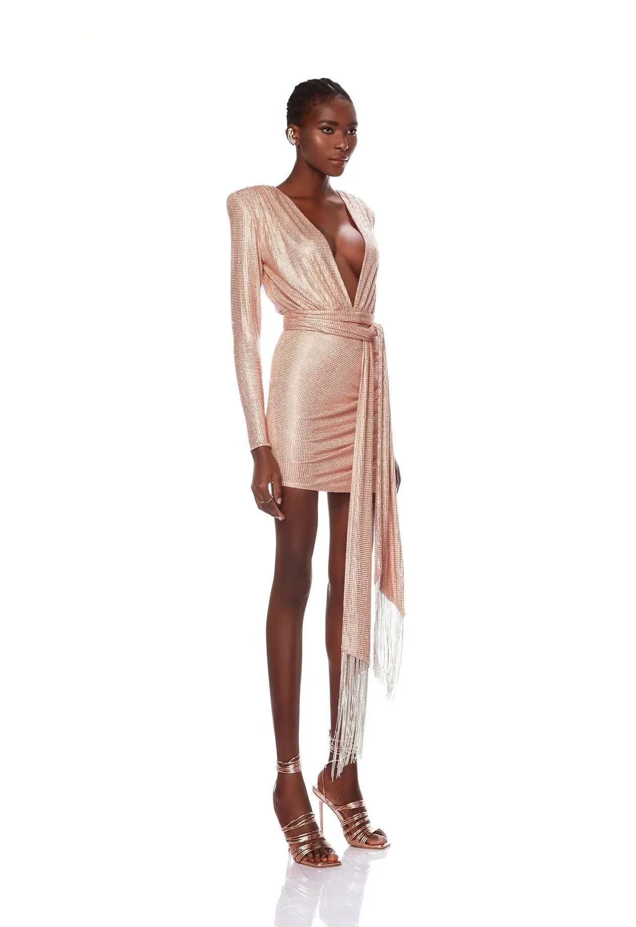 Bronx and Banco - Rihanna Starlight Nude Mini Dress - Nude sold by Jessie Boutique product image thumbnail 2